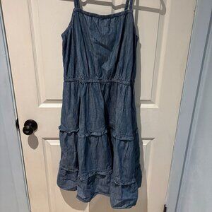 Lane Bryant Strappy Chambre Dress with Ruffles